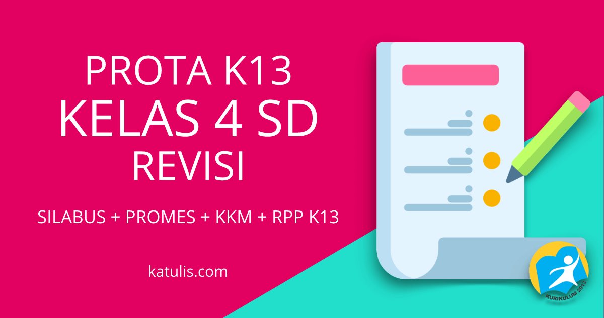 Prota K13 Kelas 4 SD Revisi 2020 2021 Semester 1 Dan 2 Katulisweb