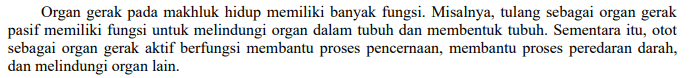 penjelasan organ gerak pada makhluk hidup